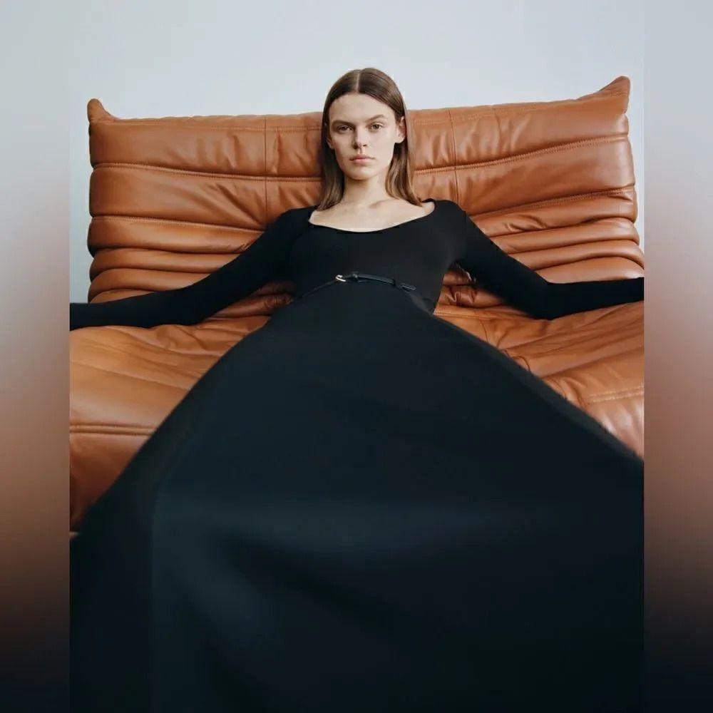 ZARA CONTRAST SKIRT - Picture 2 of 8
